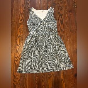 Boden Dark Green and White Striped Tank Dress (Womens 12, Worn a few times)